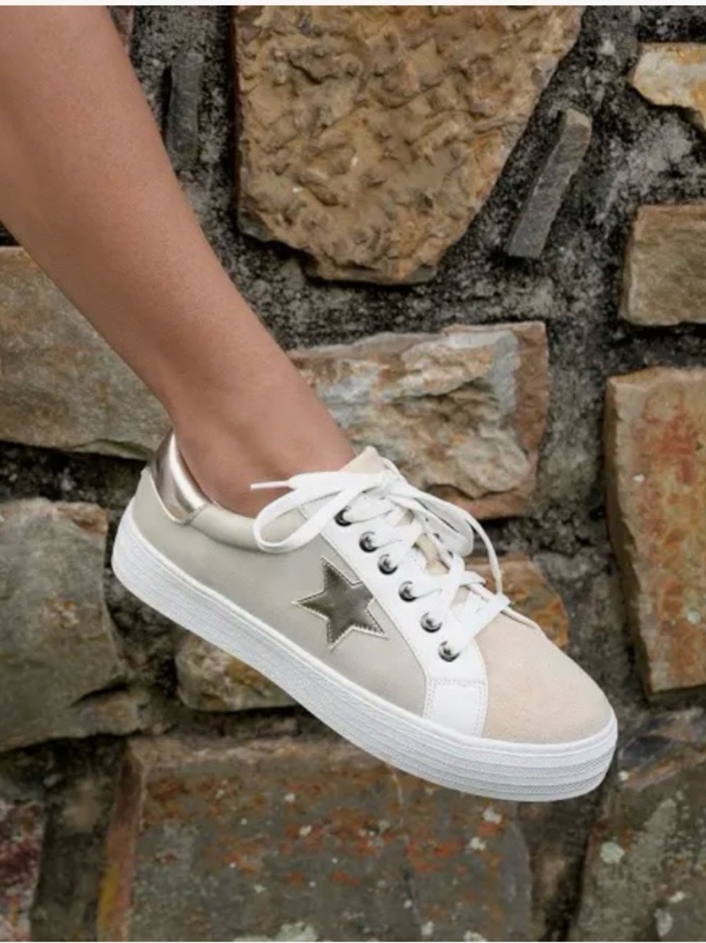 Boutique by Corkys Star Gaze Sneakers with Metallic Star Accent